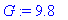 G := 9.8